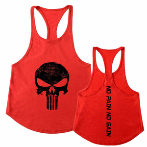 เสื้อกล้ามผู้ชายขายส่ง รับทำโลโก้ เสื้อออกกำลังกายวิ่ง ระบายอากาศได้ดี ผ้าฝ้าย ฟิตเนส ฝึกซ้อม ราคาโรงงาน รับผลิตแบบ OEM ODM - Product Image 1