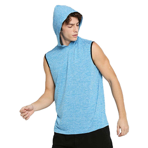Hooded Vest Casual Sportswear Design Ideal For Gym Workout Training <b>Men</b> <b>Sleeveless</b> Hoodies Lightweight Cotton Fabric Comfortable - Product Image 4