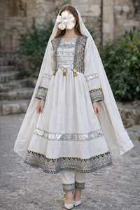 Most Trending Traditional Festive Wear Afghani Women <b>Dresses</b> Suits Handmade Embroidered <b>Sequined</b> Lace Natural Afghan Kuchi <b>Dress</b> - Product Image 2