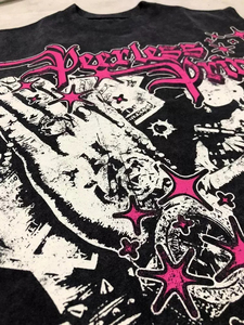 Camisetas sin mangas de corte holgado personalizadas con lavado ácido, estilo vintage, estampadas DTG, para hombre, con pedrería y serigrafía, estilo streetwear. - Product Image 6