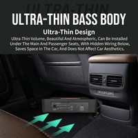 Precio de Fábrica Marriola N10 Subwoofer Activo de 10 Pulgadas, Carcasa de Aluminio Negra, Diseño Ultra Delgado, Bajo el Asiento, 200W RMS para Bajos de Auto