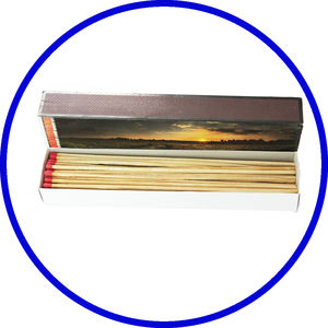 Allumettes de sécurité pour barbecue, bâtonnets en bois, écologiques, impression personnalisée, taille 182x63.5x17mm, boîte d'allumettes longue pour grillades en plein air, camping - Product Image 2