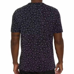 <b>Men's</b> Blue Panther Print Cotton T-Shirt Short Sleeve O-Neck Casual Regular Fit Jersey Breathable <b>Animal</b> Pattern Design - Product Image 6