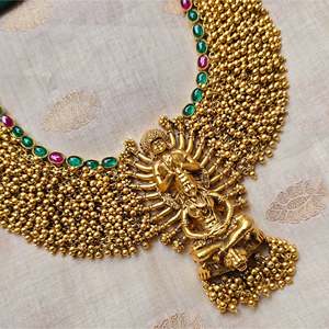 Shiva Sakthi Long Bridal Necklace Set-Fashion Jewelry - Product Image 2