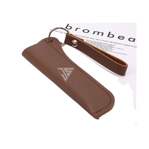 Couteau de survie en plein air de chasse et camping de poche pliable de style supérieur à taille personnalisée étui en cuir avec boucle en cuir pour main - Product Image 1