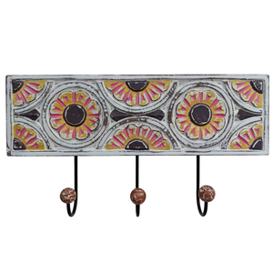 Smart Art Wood Carving Sunflower Carved Wall <b>Hanger</b> <b>Key</b> <b>Hanger</b> <b>Key</b> Hanging Wall Personalized Storage Engineered Wood Wall Decor - Product Image 2