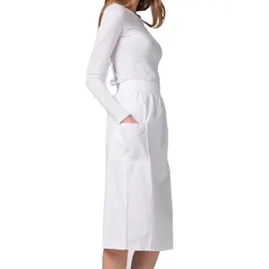 여성용 A 라인 패치 포켓 스크럽 스커트 간호 유니폼 의료 병원 유니폼 여성용 포켓이있는 새로운 디자인 섹시 스커트 XS XL 6XL 사이즈
