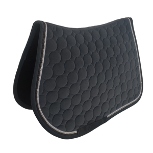 BRAND ZONE1995 Tapis de selle classique personnalisé en coton satiné avec doublure en maille, durable et confortable pour l'équitation et le saut d'obstacles - Product Image 1