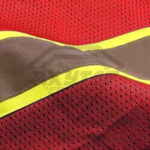 เสื้อกั๊กสะท้อนแสงสีแดงแบบมองเห็นได้ชัดเจน มีกระเป๋า  โลโก้สั่งทำได้ แห้งเร็ว ผ้าตาข่าย ไซส์ใหญ่  ชุดทำงานสำหรับทุกเพศ บริการ OEM ขายส่งจำนวนมาก - Product Image 6