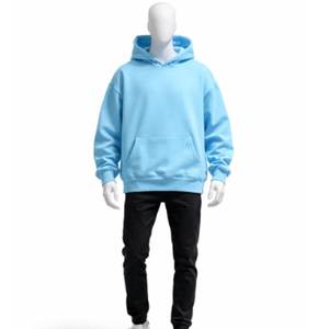 Men's 100% Cotton Fleece <b>Hoodie</b> <b>Plain</b> Heavyweight Pullover Sweatshirt for Casual and Streetwear - Product Image 6