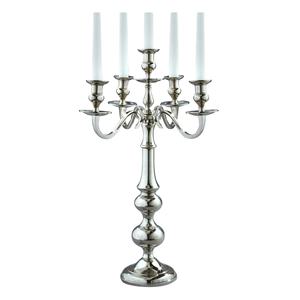 Candélabre en or de luxe à 5 bras, porte-bougie pour décoration de mariage, candélabre en aluminium de haute qualité, fait à la main, en vente - Product Image 5