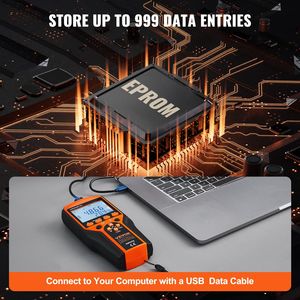 Anemometro Digitale Portatile con Display LED, Design Separato, Misuratore di Velocità e Temperatura dell'Aria, Range di Temperatura 14-140 Fahrenheit, Funzione Wind Chill - Product Image 4