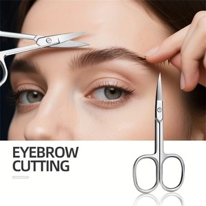 Stainless Steel Straight Blade Cuticle Trimming Shears for Personal Care Facial Hair <b>Removal</b> and Fine Nose Hair - Product Image 4