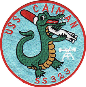 USS Caiman SS323 Parche Circular Bordado Personalizado Ecológico de Lona para Coser - Product Image 1
