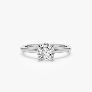 Anillo de Compromiso Clásico con Diamante Brillante de 1 Quilate, Engaste de Tensión en Rodio, Oro Amarillo, Certificado IGI, Joyería Fina de Lujo para Mujer - Product Image 2