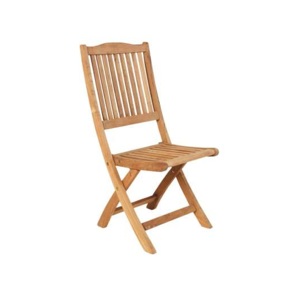 Chaise de salle à manger pliable en teck massif moderne pour l'extérieur, idéale pour les parcs et les bureaux à domicile - Product Image 1