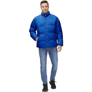 Chaqueta Bomber de Nylon con Cuello Alto, Estilo Puffer, Transpirable y Elegante, de Marca de Lujo Personalizada para Hombre, Chaquetas Puffer de Béisbol con Cierre Raglán - Product Image 6