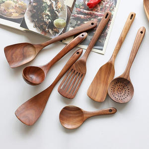 Ustensiles de cuisine en bois naturel biodégradable, spatule de cuisine de qualité supérieure, prix le plus bas, provenant d'une usine vietnamienne. - Product Image 1