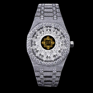 Luxury Sport Men's Stainless Steel Iced Diamond Analog <b>Watch</b> VVS Moissanite Glass 3BAR Water Resistant 42mm <b>Mechanical</b> <b>Watch</b> - Product Image 4