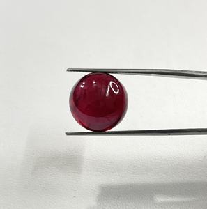 Cabujón de Rubí Rojo Rosado Natural de Primera Calidad, 100 % Natural, 29.15 Quilates, Tratado Térmicamente, Forma Redonda, Gema Suelta para Joyería - Product Image 3