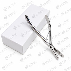 Pince à extensions capillaires professionnelle de 7 pouces en acier inoxydable de haute qualité, outil de sertissage pour micro-anneaux et perles, avec emballage personnalisé et étiquetage du logo - Product Image 2