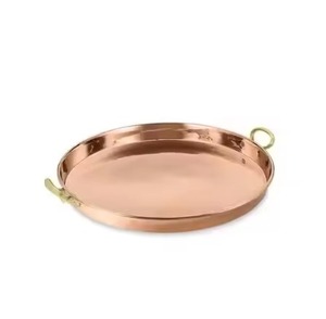 Plateau de service en cuivre design, élégant pour servir des aliments, des boissons, du thé, du café, des collations, pour la cuisine et la salle à manger - Product Image 1