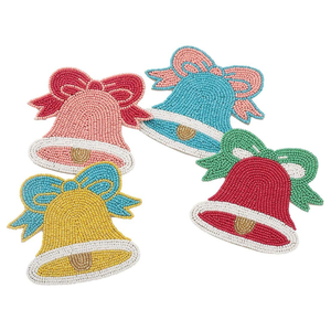 Posavasos de Cóctel Festivos con Cuentas Hechas a Mano en India, para Protección de Mesa, Regalos de Inauguración de Casa - Product Image 6