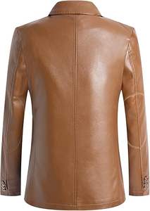 Wholesale Designer Men's Leather Coat High Quality Winter Long Coat In Wholesale Price For Sale - Product Image 2