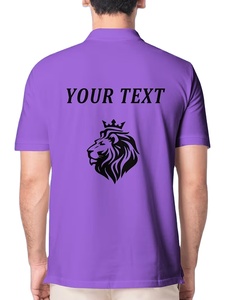 เสื้อถักคอตตอนสำหรับผู้ชายผ้าโพลีเอสเตอร์/ ผ้าฝ้ายระบายอากาศได้ดีสีทึบแฟชั่นลำลอง - Product Image 5