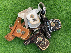 Nouvel arrivage de ceintures de poche élégantes en cuir de fourrure de vachette pour la taille des hanches ceintures de bandoulière de style moderne ceintures unisexes réglables en cuir de vachette - Product Image 3