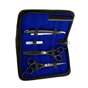 Ciseaux de coiffure 5.5/6.0 pouces en promotion, ciseaux de barbier pas chers, ciseaux à effiler, rasoir de coiffeur, ensemble d'outils de coupe de cheveux - Product Image 1