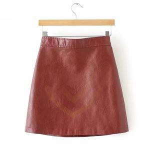 Jupe en cuir d'agneau véritable au prix d'usine, design jupe courte en cuir sexy longueur cheville - Product Image 2