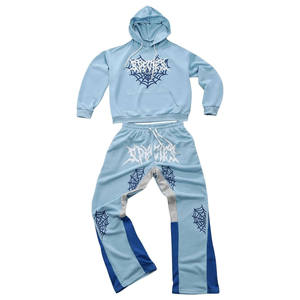Anti wrinkle Men Puff Print Tracksuit premium quality outdoor wear latest designs Puff Print Tracksuit with custom logo/color - Product Image 1