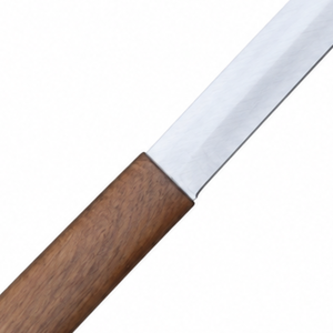 Couteau à fileter à lame longue et étroite en argent avec manche en bois brun, pointe aiguisée pour le filetage du poisson, la découpe de la viande, utilisation en cuisine - Product Image 5