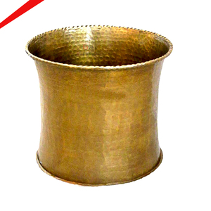 Moderna Bañera de Hielo Grande de Metal con Acabado Dorado, Diseño Redondo para Fiestas, Reuniones, Bares, Hoteles y Restaurantes - Product Image 1