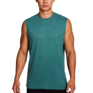 Men's V-neck Tank Tops Sleeveless Gym <b>Vest</b> Breathable Workout Muscle <b>Stringer</b> Singlet Quick Dry Eco-Friendly Polyester/Cotton - Product Image 4