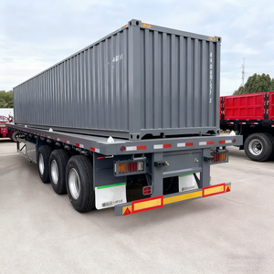 Remolque de Plataforma Plana Premium de Alta Resistencia de 20 pies y 40 pies para Transporte de Contenedores, Semirremolque para Maquinaria de Construcción, Exportación de Carga, Nuevo - Product Image 1