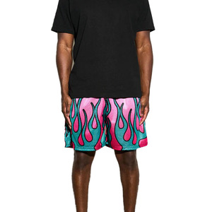 Custom <b>Pink</b> Teal Solid Mid Waist <b>Shorts</b> Elastic Waist Quick Dry Eco-Friendly Breathable Casual 100% Cotton Woven Fabric - Product Image 3