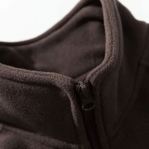 Men's Customized Half <b>Zipper</b> <b>Sweatshirt</b> Latest Design Fleece in Solid Pattern for Winter Wholesale With OEM Service - Product Image 3
