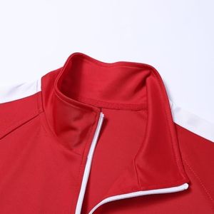 Conjunto Deportivo para Mujer, Color Rojo Sólido, Manga Larga, Pantalones Deportivos, Otoño, Transpirable, Cierre de Cremallera, Corte Regular, 100% Poliéster - Product Image 3