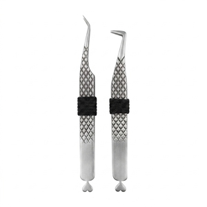 High Quality Black Eyelash Extension Tweezers Straight Isolation Fine Point Classic Lash Precision Beauty Tool - Product Image 2