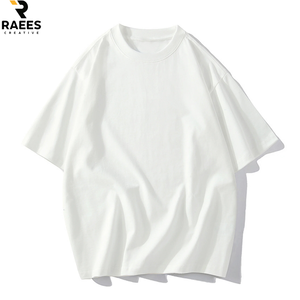 T-shirt pour homme grande taille, été, nouveau, 100% coton, blanc uni, t-shirt décontracté pour homme, col rond, manches courtes - Product Image 1
