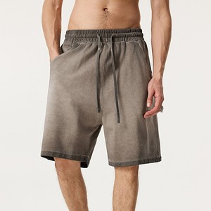 Private Label Mens Urban Style Shorts Vintage Wash Sweat Shorts <b>for</b> <b>Hip</b> Hop Streetwear Ready to Ship - Product Image 2
