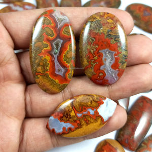 Cabujón de Ágata Natural con Costura, Piedra Preciosa Suelta para Diseño de Joyería, Envoltura de Alambre para Fabricación de Colgantes - Product Image 1