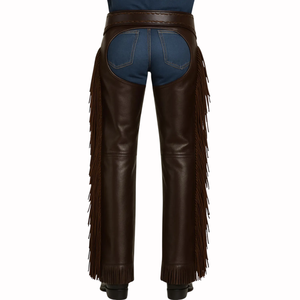 Cuissardes d'équitation western en cuir véritable avec fermeture éclair, logo personnalisé, pour hommes, femmes, unisexe, adulte - Product Image 6