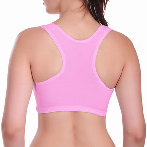 Soutien-gorge de sport pour femme en tissu doux, design offrant un bon maintien, vêtements de fitness, couleur unie, style simple - Product Image 6