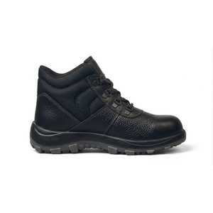 <b>Black</b> Steel Toe Composite Safety <b>Work</b> <b>Boots</b> Breathable Mesh Anti Slip Puncture Resistant Genuine Leather for Construction - Product Image 5
