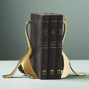 Sujetalibros Clásicos de Metal y Acero, Soporte Resistente para Libros, Organizador para Biblioteca, Oficina, Escritorio, Solución de Almacenamiento para Estantes - Product Image 1