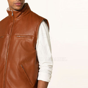 Gilet en cuir pour homme, mode hiver, texture douce, coupe confortable, idéal pour les voyages, les tenues décontractées et les styles vestimentaires modernes - Product Image 3