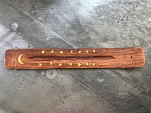 Porte-encens en bois de Sesham poli écologique avec texture de grain élégante pour la relaxation aromatique dans la chambre, le bureau, le salon - Product Image 6